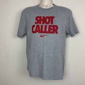 NIKE Brand Shot Caller Athletic Fit T Shirt Size L